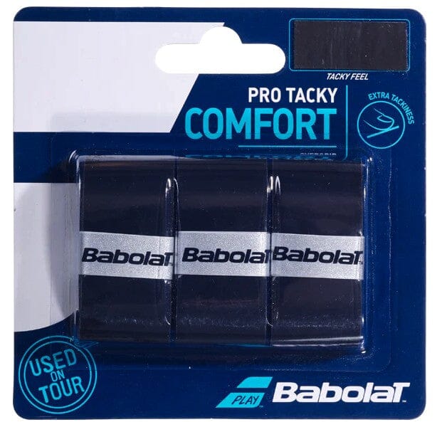 Babolat Pro Tacky Comfort Overgrip pack of 3 Grips Babolat Black 