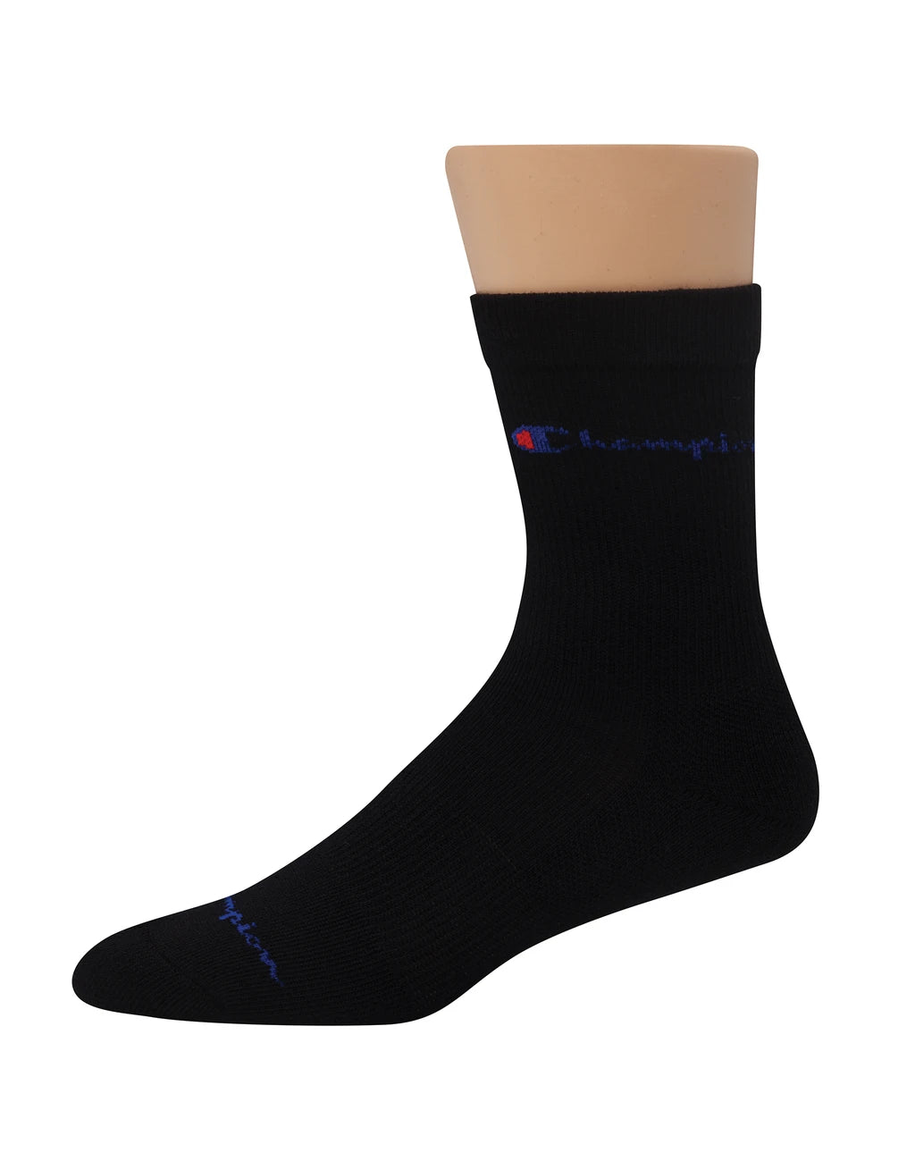 Champion Peformance Men's Sport Socks for Men Crew Cut, size 6-12 Socks Champion Black 