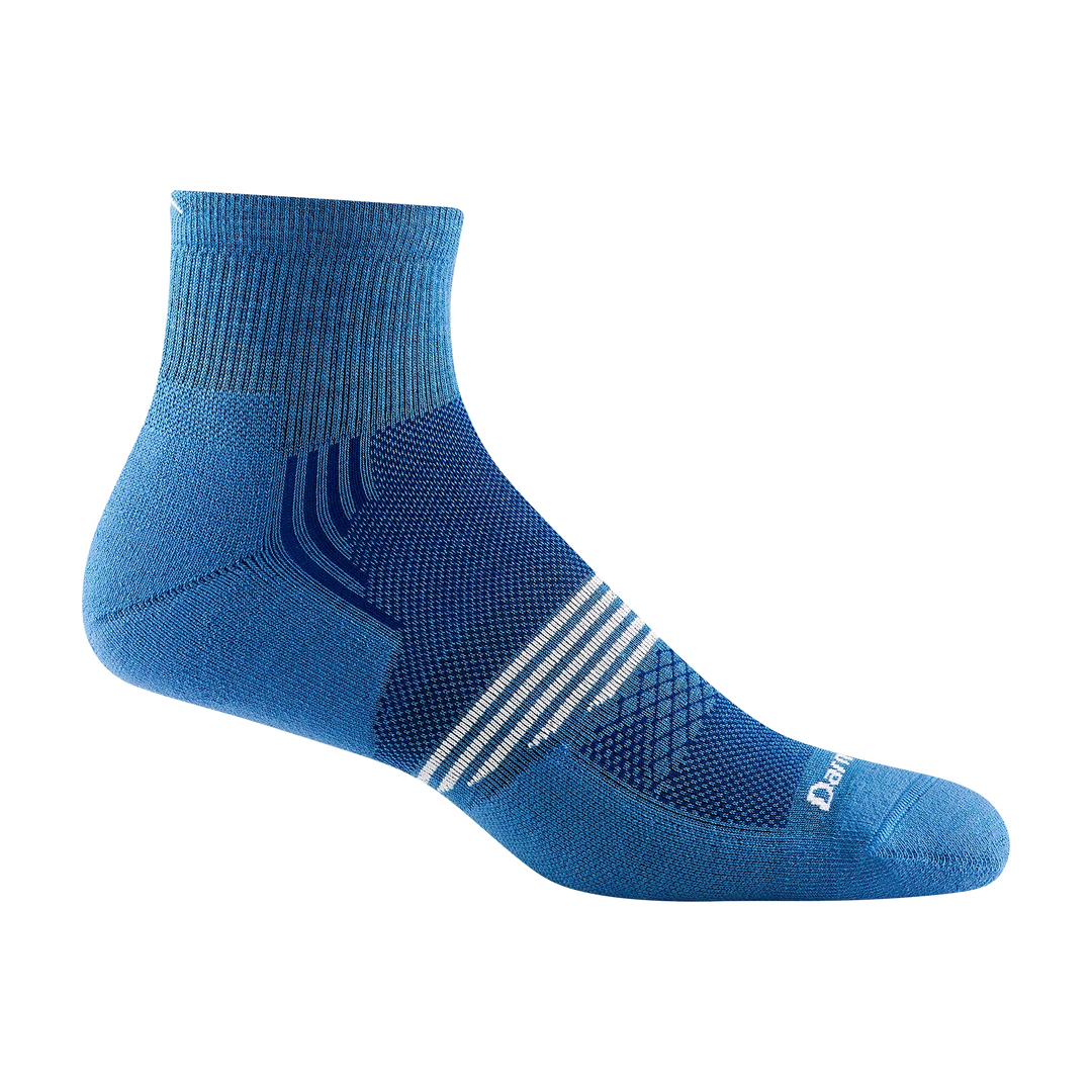 Darn Tough Athletic 1/4 Lightweight Sock with Cushion 1102 Socks Darn Tough XLarge (10-12) Cobalt 