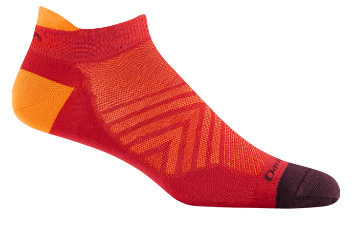 Darn Tough RUN No Show Tab Sock Ultra-Lightweight no cushion 1033 Socks Darn Tough Medium (8-10 men) Race Red 