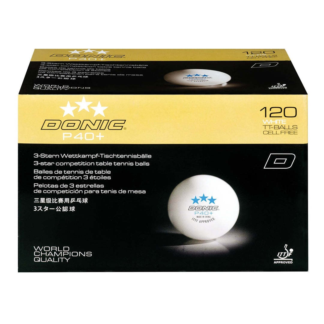 Donic P40+ Poly 3* ABS Table Tennis Balls