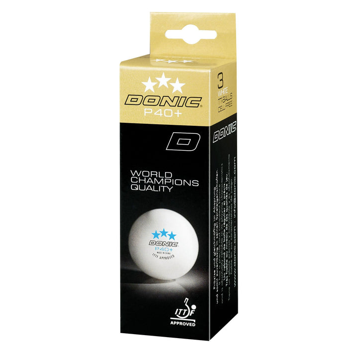 Donic P40+ Poly 3* ABS Table Tennis Balls