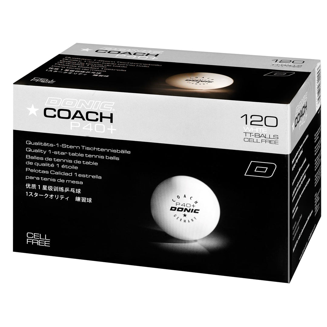 Donic P40+ Coach 1* White ABS Table Tennis Balls