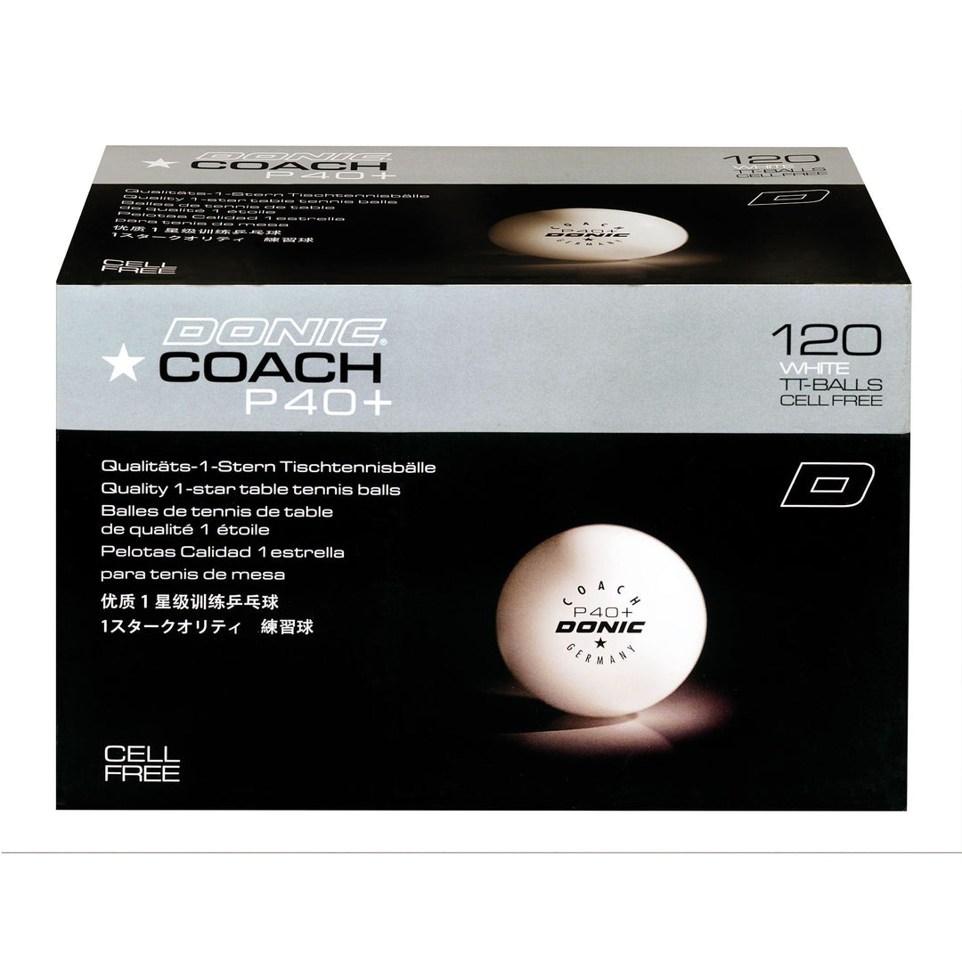 Donic P40+ Coach 1* White ABS Table Tennis Balls