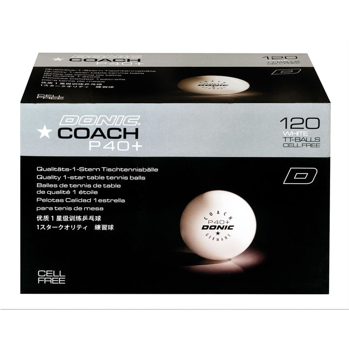 Donic P40+ Coach 1* White ABS Table Tennis Balls