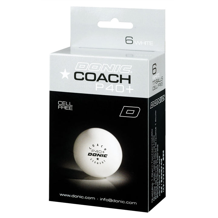 Donic P40+ Coach 1* White ABS Table Tennis Balls