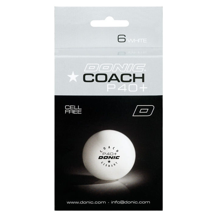 Donic P40+ Coach 1* White ABS Table Tennis Balls