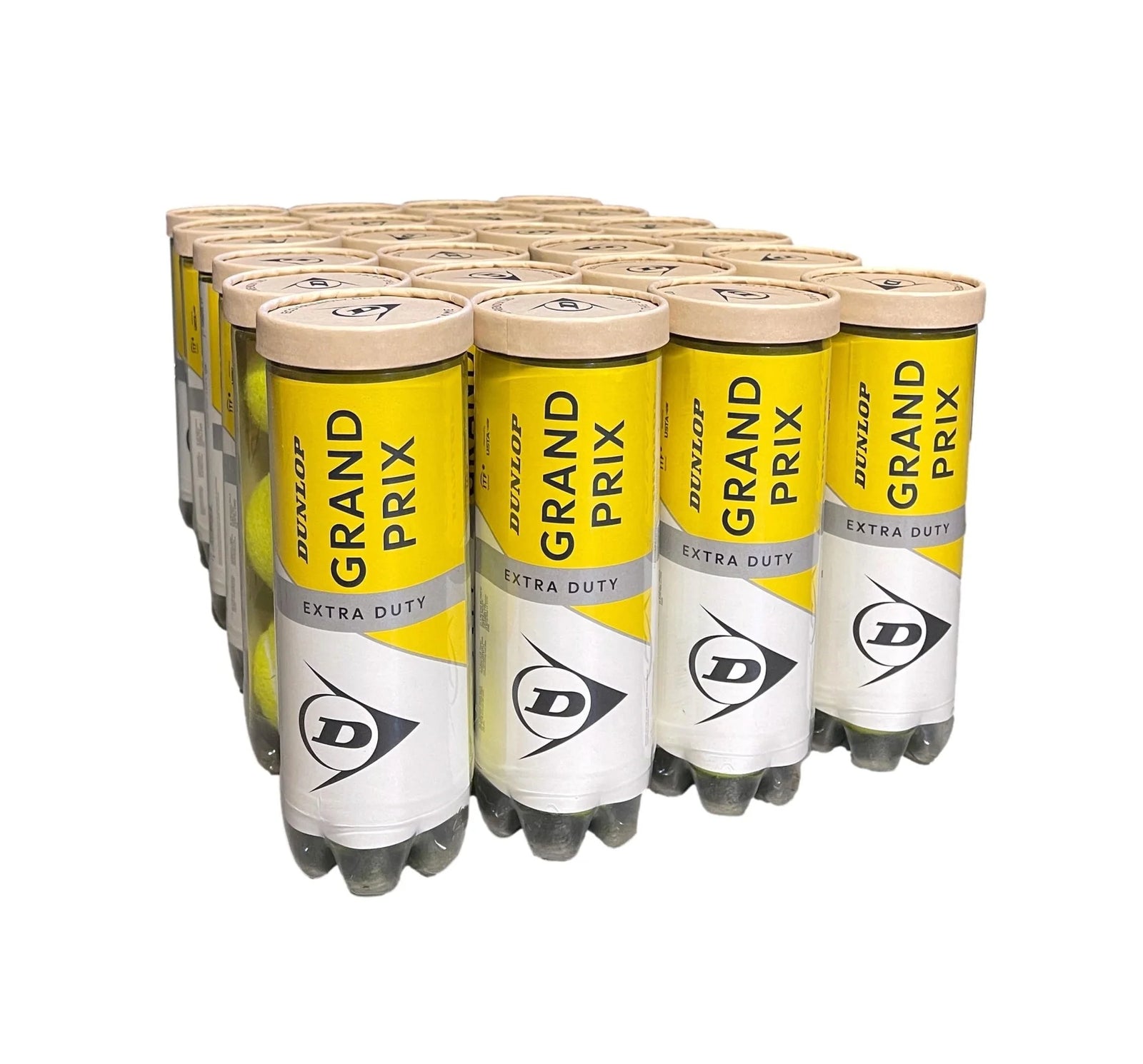 Dunlop Grand Prix Extra Duty Tennis Balls Case - 24 of 3 Ball Can (72 balls) - Sports Virtuoso