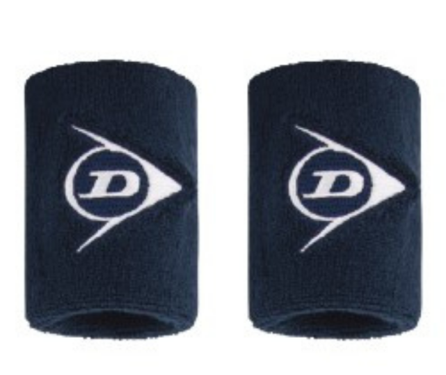 Dunlop Short Wristband with logo (pack of 2) Dark-Navy 