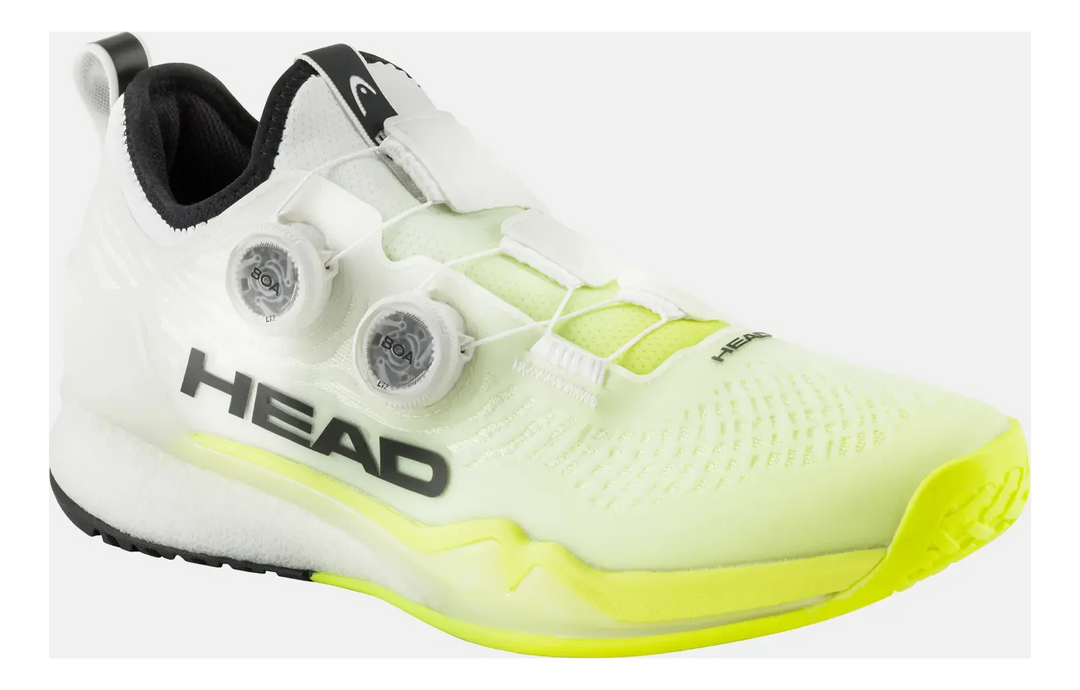 Chaussures de tennis tout-terrain Head Endure Pro BOA blanches-jaunes pour hommes