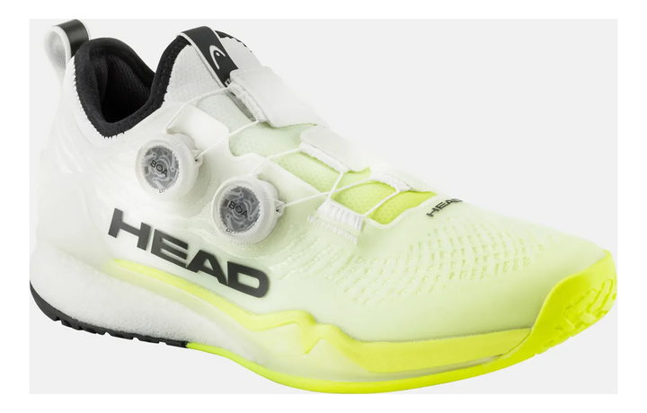 Chaussures de tennis tout-terrain Head Endure Pro BOA blanches-jaunes pour hommes