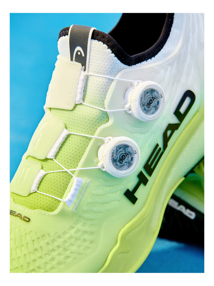 Chaussures de tennis tout-terrain Head Endure Pro BOA blanches-jaunes pour hommes