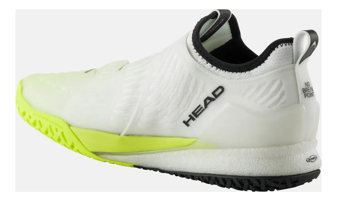 Chaussures de tennis tout-terrain Head Endure Pro BOA blanches-jaunes pour hommes