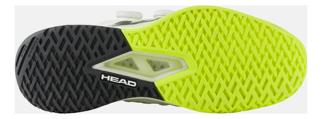 Chaussures de tennis tout-terrain Head Endure Pro BOA blanches-jaunes pour hommes