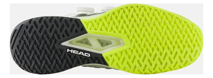 Chaussures de tennis tout-terrain Head Endure Pro BOA blanches-jaunes pour hommes