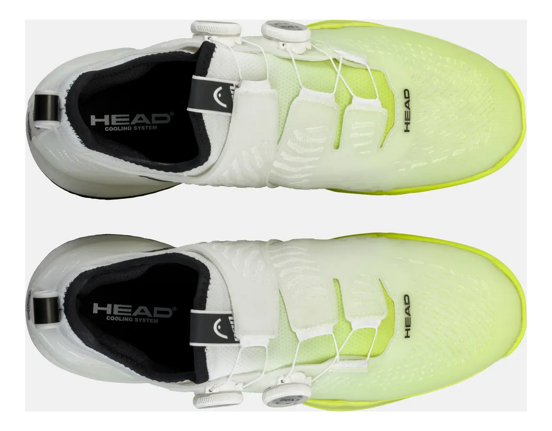 Chaussures de tennis tout-terrain Head Endure Pro BOA blanches-jaunes pour hommes
