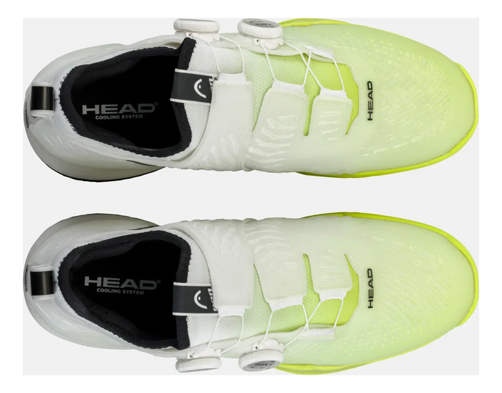 Chaussures de tennis tout-terrain Head Endure Pro BOA blanches-jaunes pour hommes