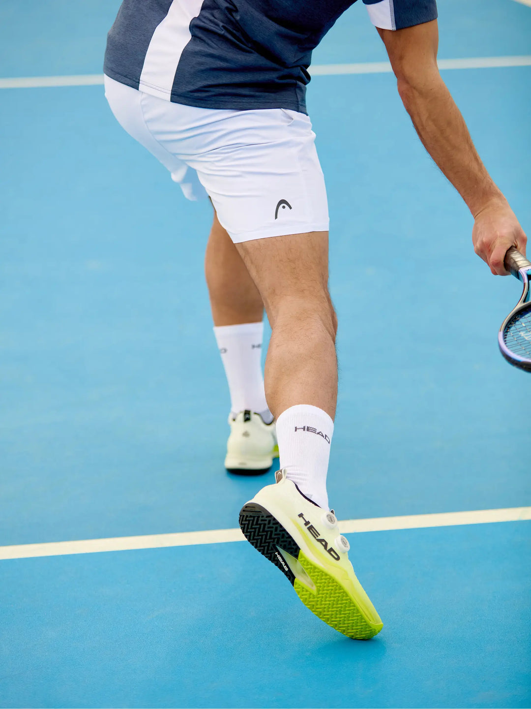 Chaussures de tennis tout-terrain Head Endure Pro BOA blanches-jaunes pour hommes