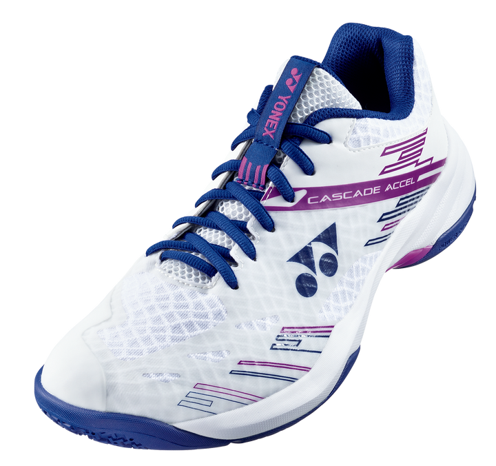 Yonex Cascade Accel Chaussures de Court Wide Blanc-Violet 