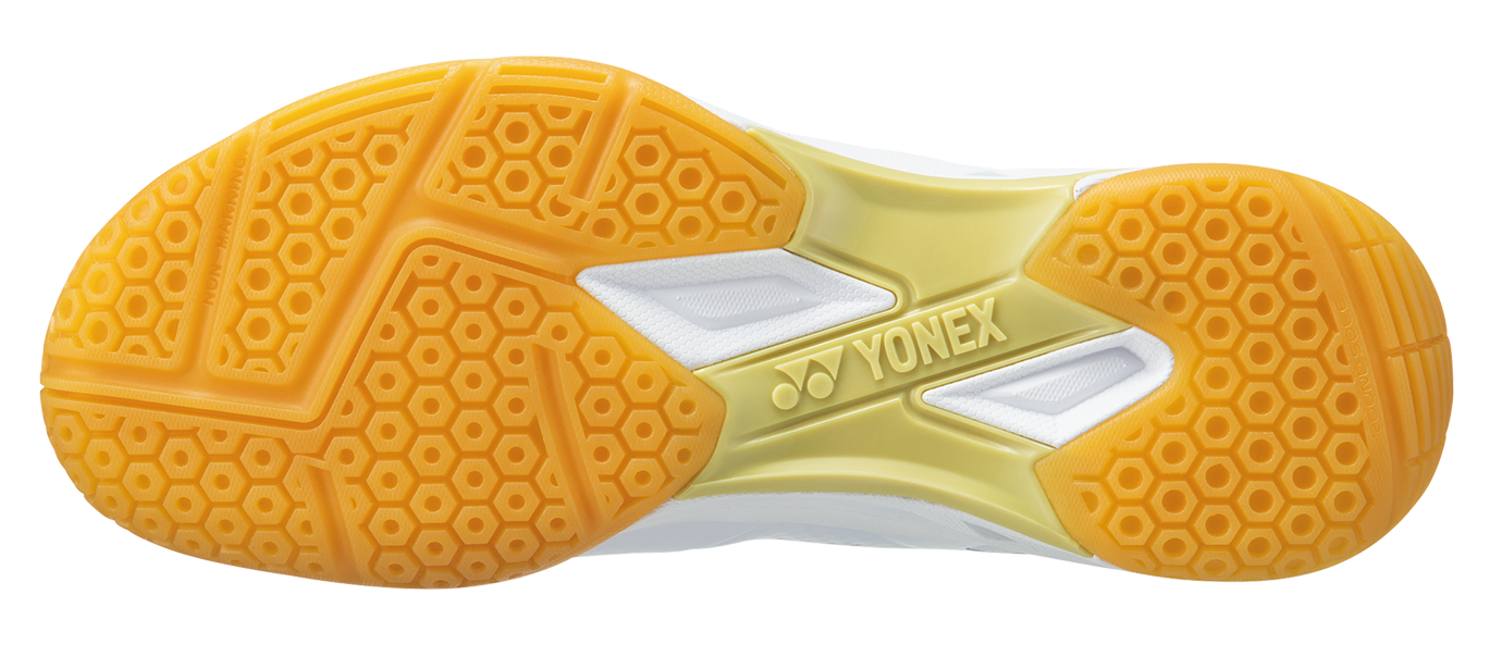 Yonex Power Cushion Eclipsion X White-Gold Court Shoes - Sports Virtuoso
