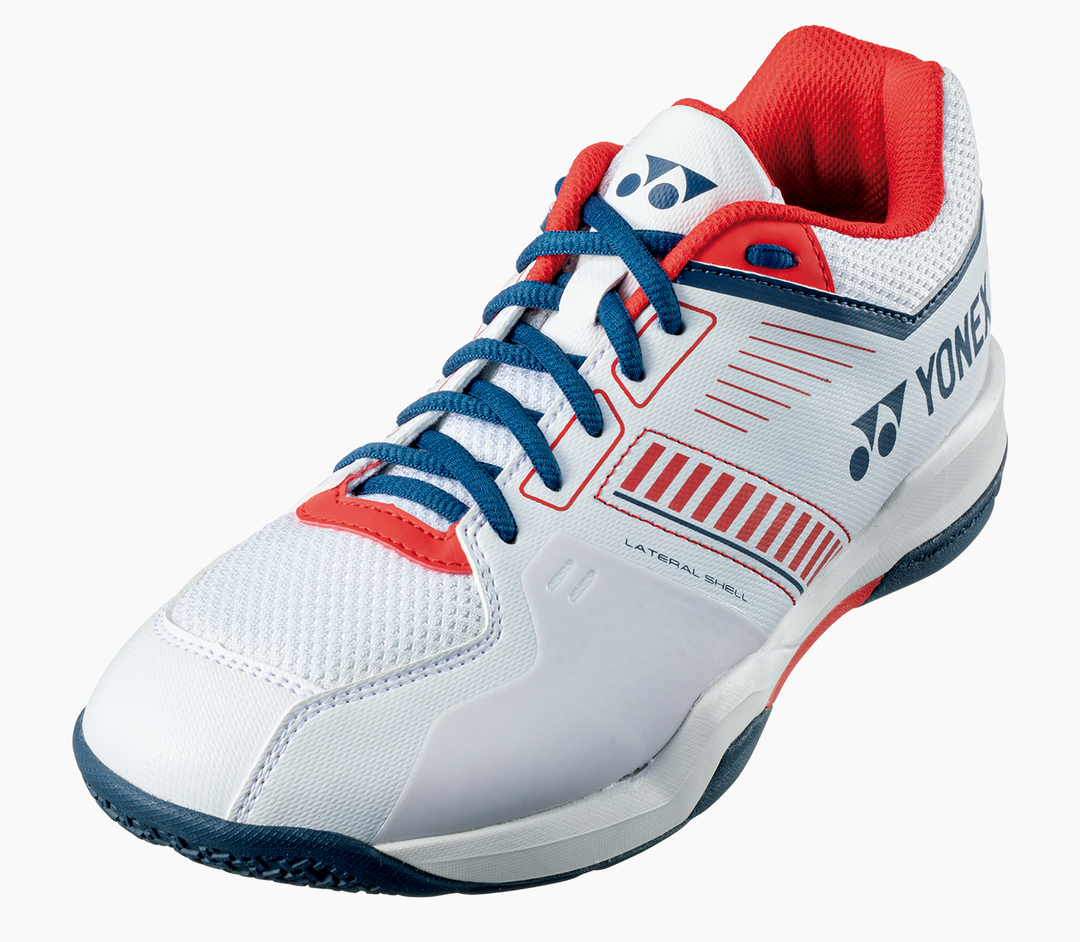 Yonex Strider Flow Court Shoes Wide White-Red - Sports Virtuoso