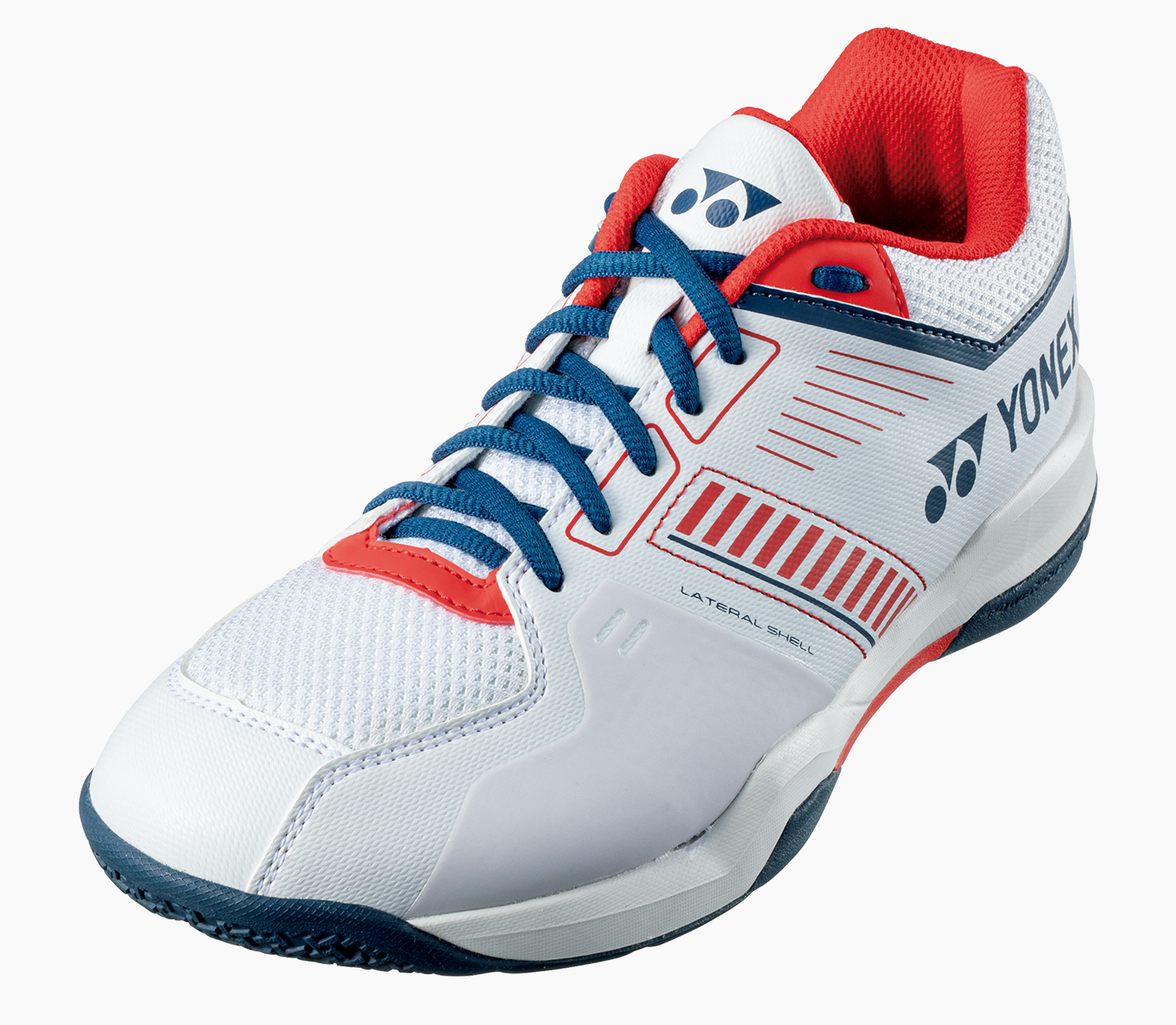 Yonex Strider Flow Court Shoes Wide White-Red - Sports Virtuoso