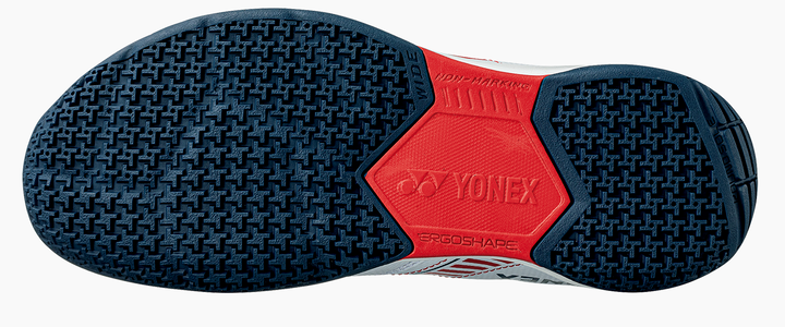 Yonex Strider Flow Court Shoes Wide White-Red - Sports Virtuoso