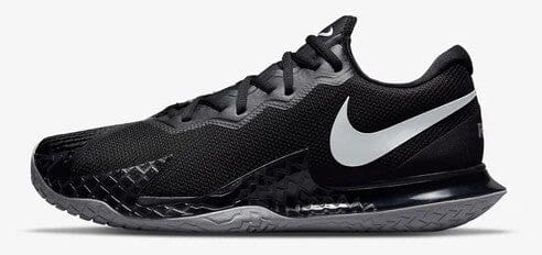 nike men's court air zoom vapor cage 4 tennis shoes black and white