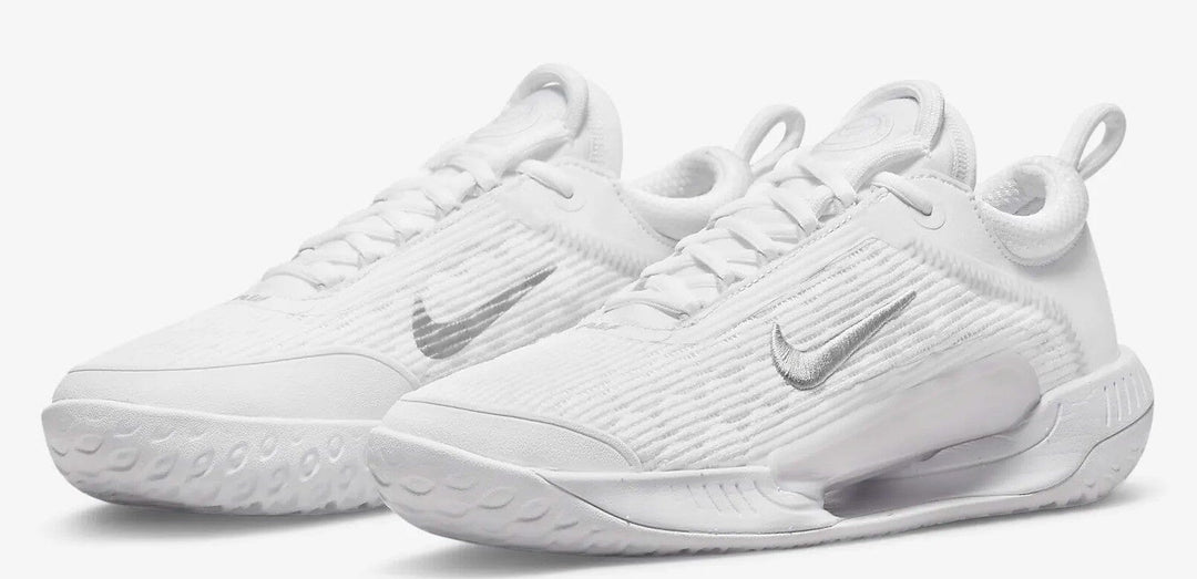 Nike Court Air Zoom NXT Tennis Women's Shoes White/Metallic Silver-Grey Fog Women's Tennis Shoes Nike 