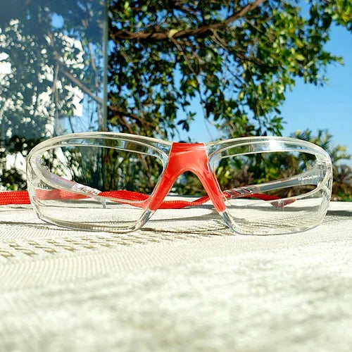 Glass top lens goggles