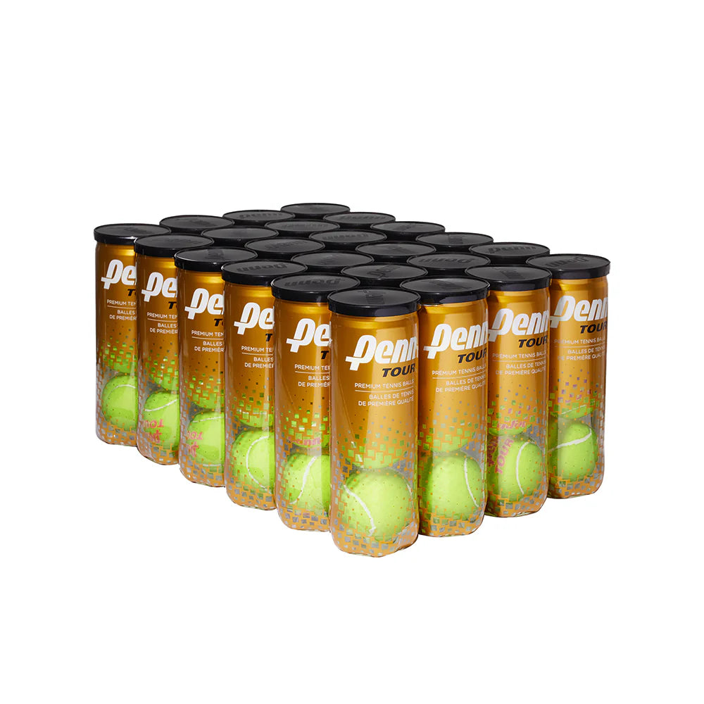 Penn Tour Extra Duty Tennis Balls Case 24 of 3-Ball Cans (72 balls) - Sports Virtuoso