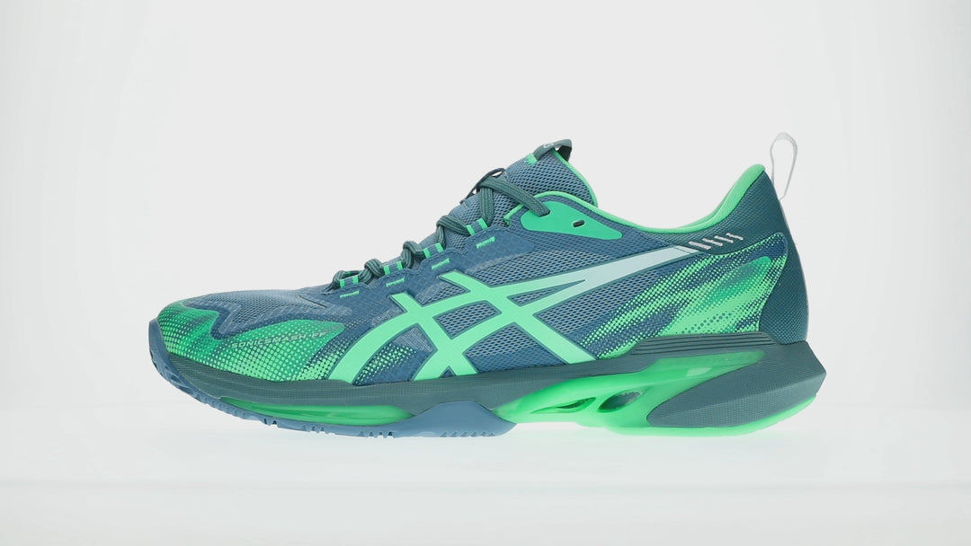Asics SonicSmash FF Saba bleues/vertes Chaussures de padel