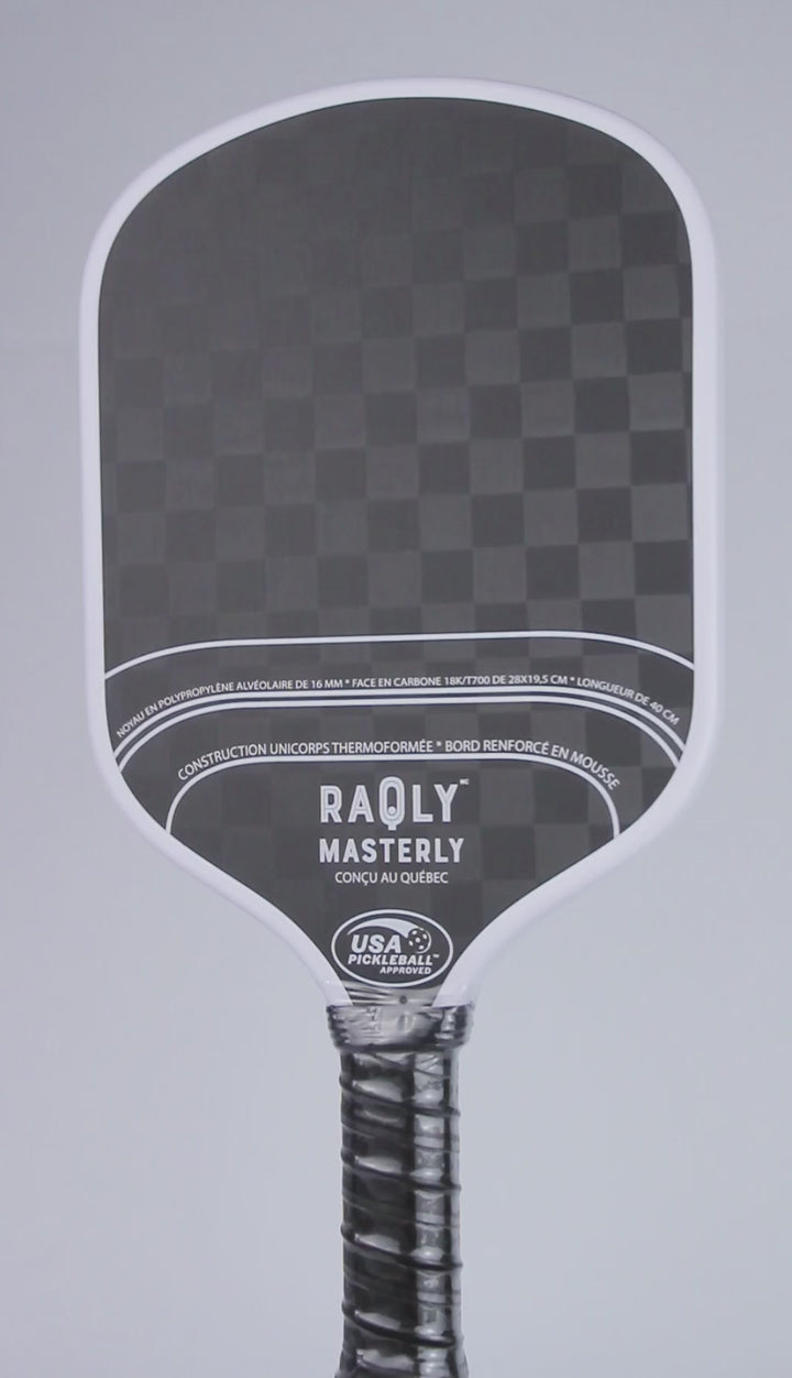 Raquette de pickleball RAQLY Masterly 18K T700 en carbone