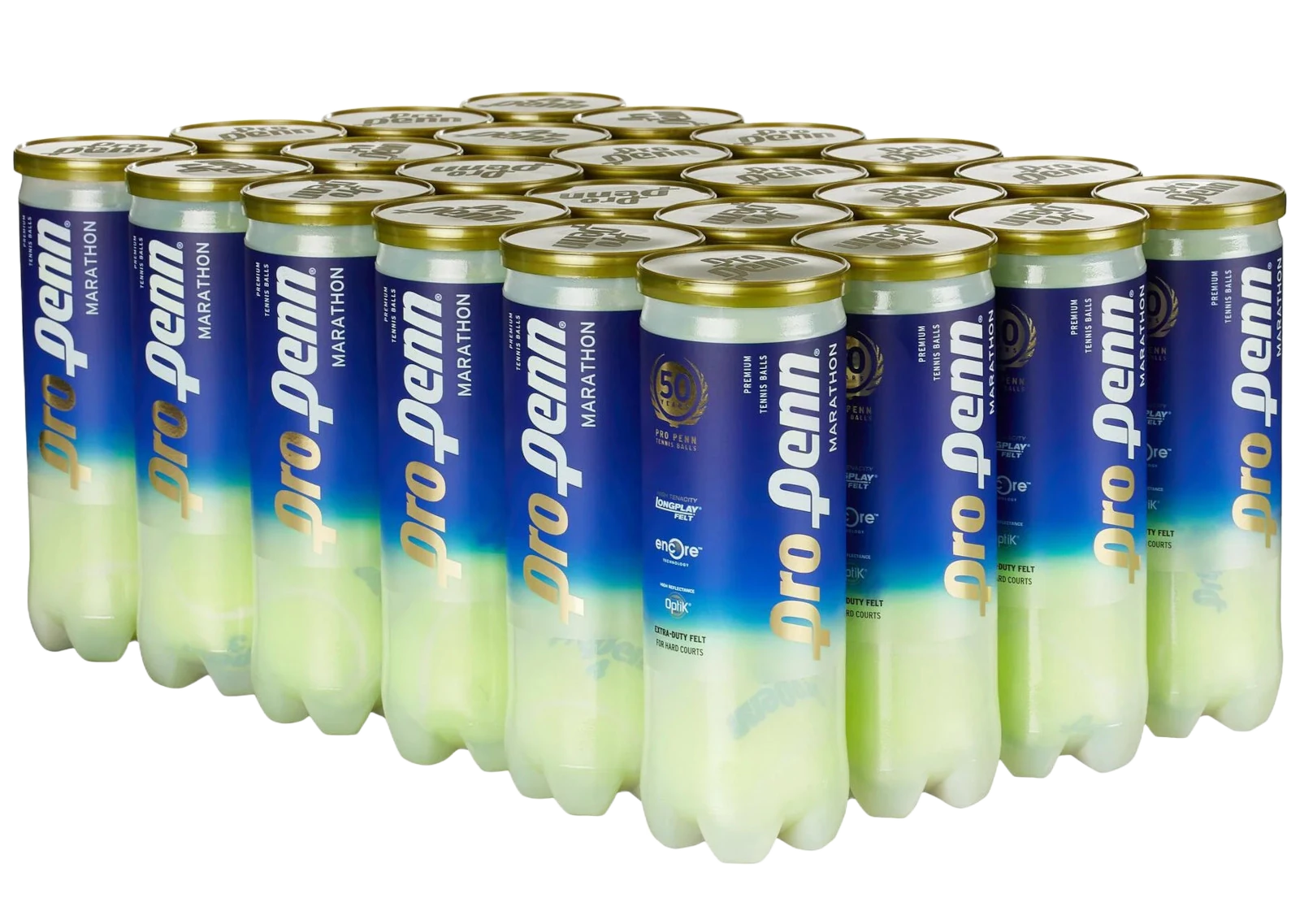 Pro Penn Marathon Extra Duty Tennis Case of 24 of 3-Ball Cans - 72 balls - Sports Virtuoso