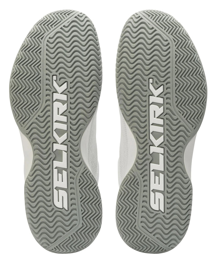 Chaussures de pickleball Selkirk CourtStrike pour hommes, blanches et pin