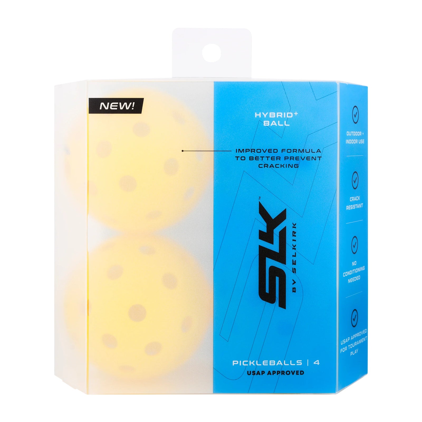 SLK Hybrid+ Pickleball - 4 Pack Pickleball Balls Selkirk 