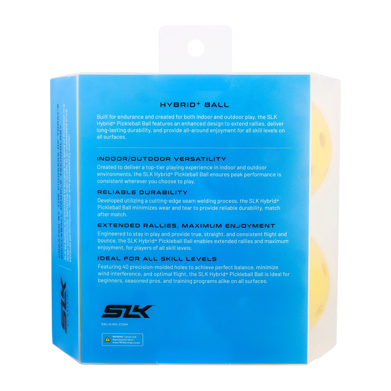 SLK Hybrid+ Pickleball - 4 Pack Pickleball Balls Selkirk 
