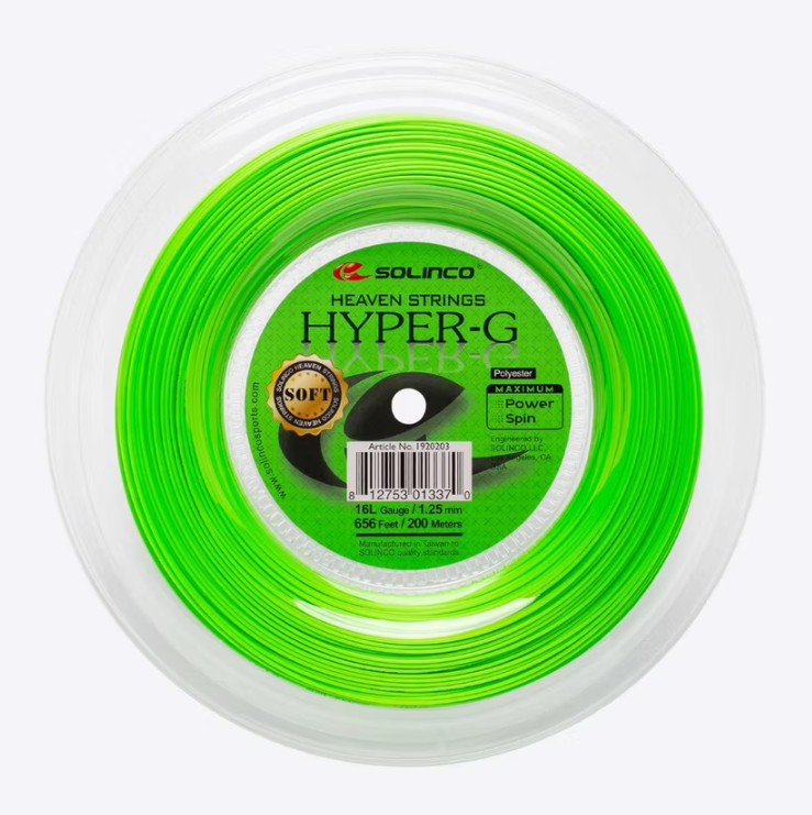 Solinco Hyper G Soft 17g 1.20 Green Tennis 200M String Reel