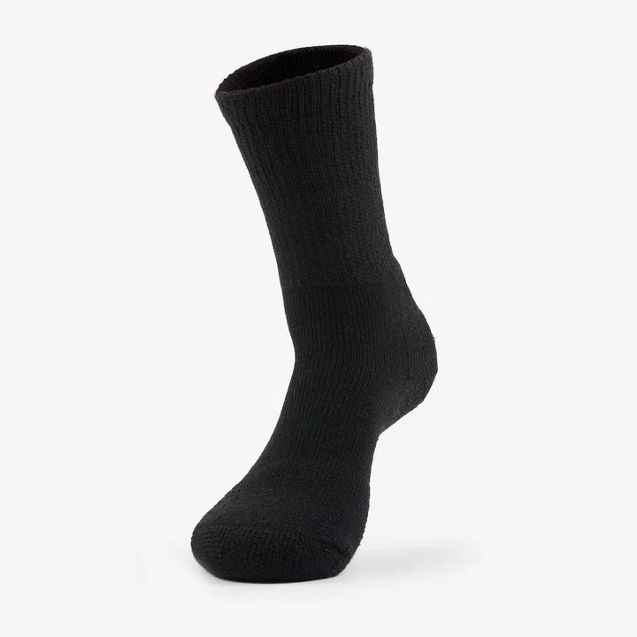 Thorlo Maximum Cushion Crew Tennis Socks Socks Thorlo Medium (9.5 - 11.5) Black 