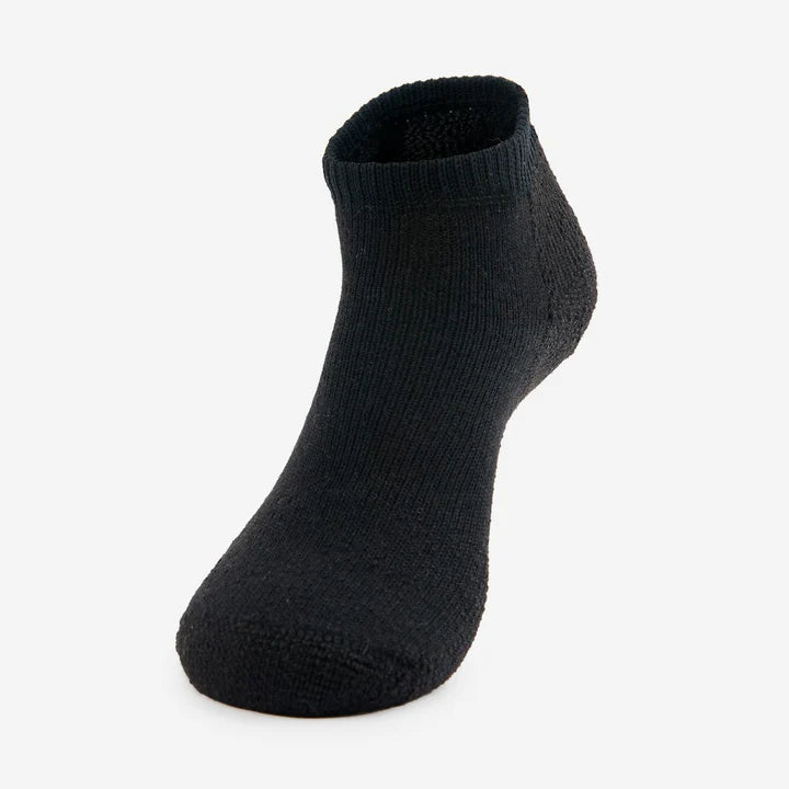 Thorlo Maximum Cushion Low-Cut Tennis Socks TMM000 Socks Thorlo Medium (5.5 - 8.5) Black 