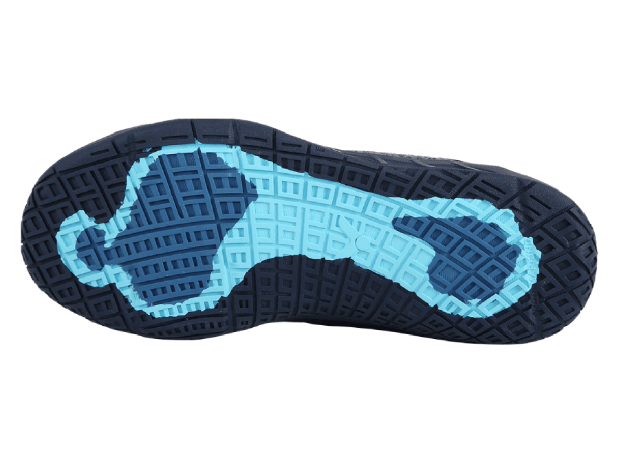 Blue and gold running shoes online