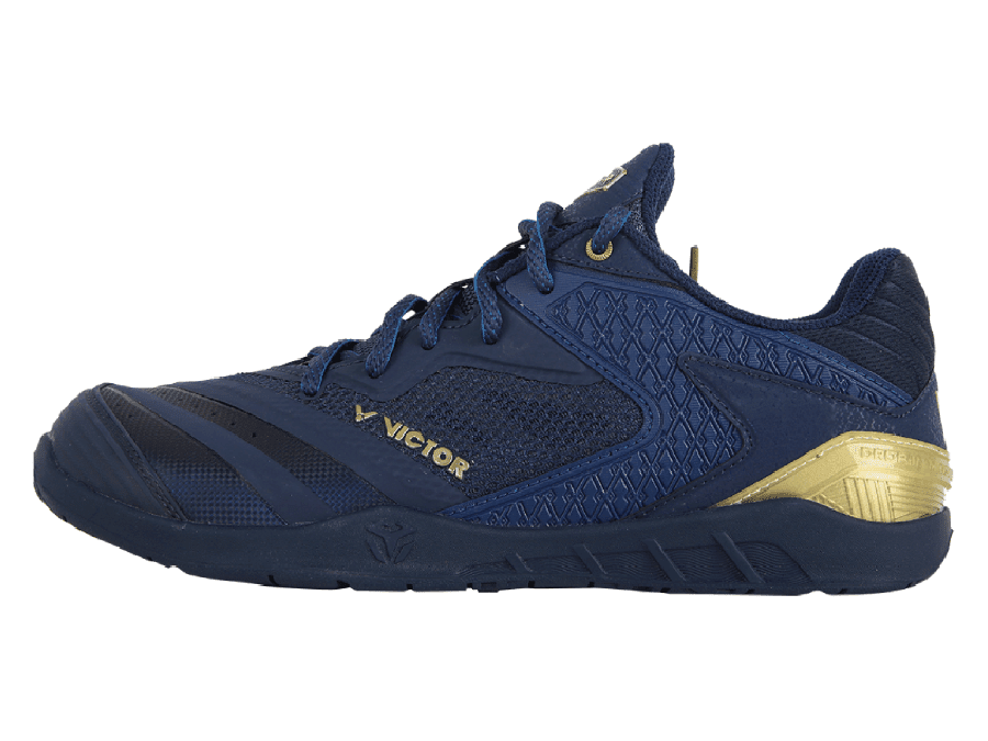 Victor P9200III-55 BX Unisex Court Shoes Medieval Blue/Gold Men's Court Shoes Victor 