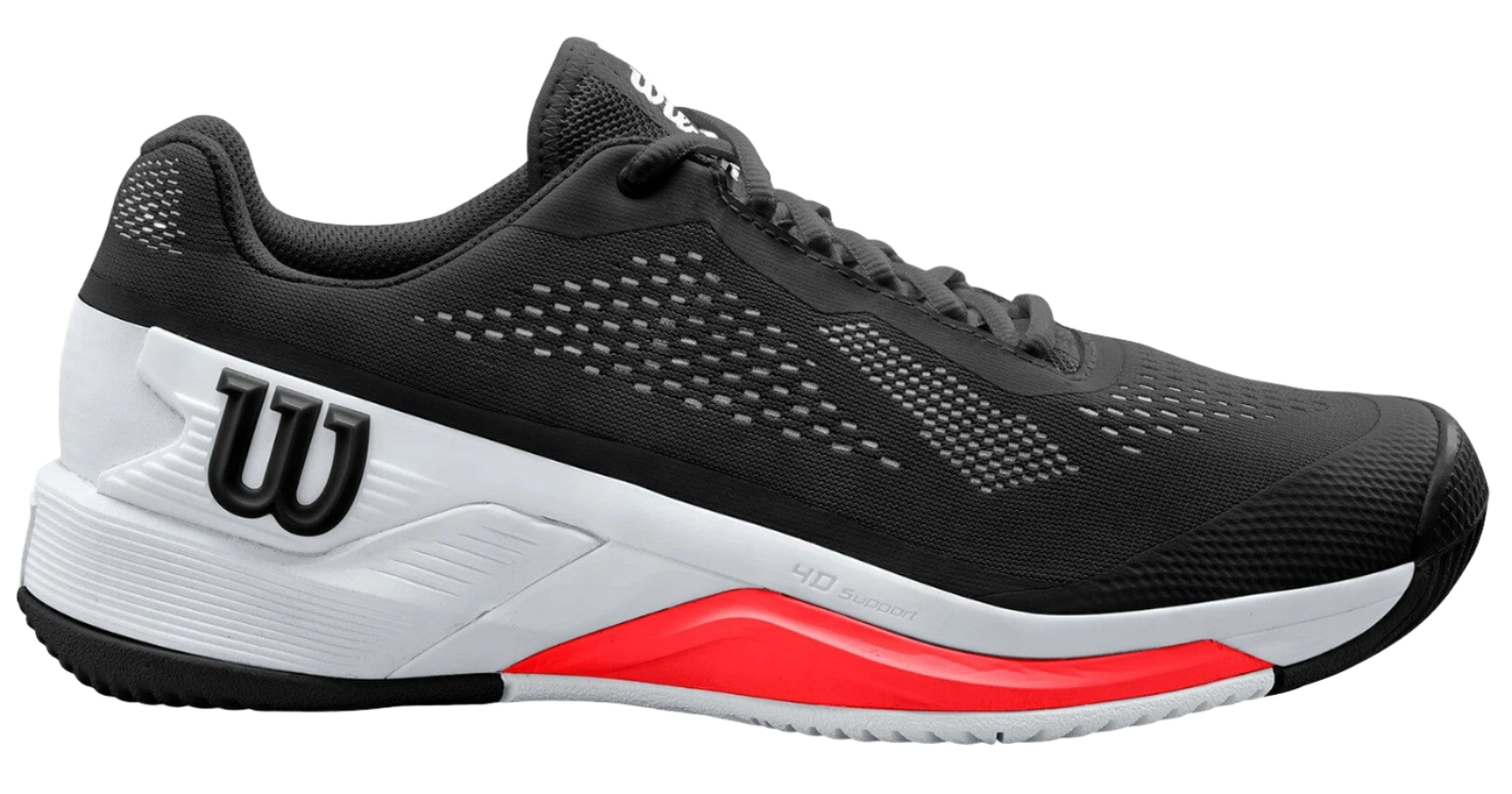 Wilson RUSH PRO 4.0 Black/White/PoppyRed Men's Tennis Shoes  