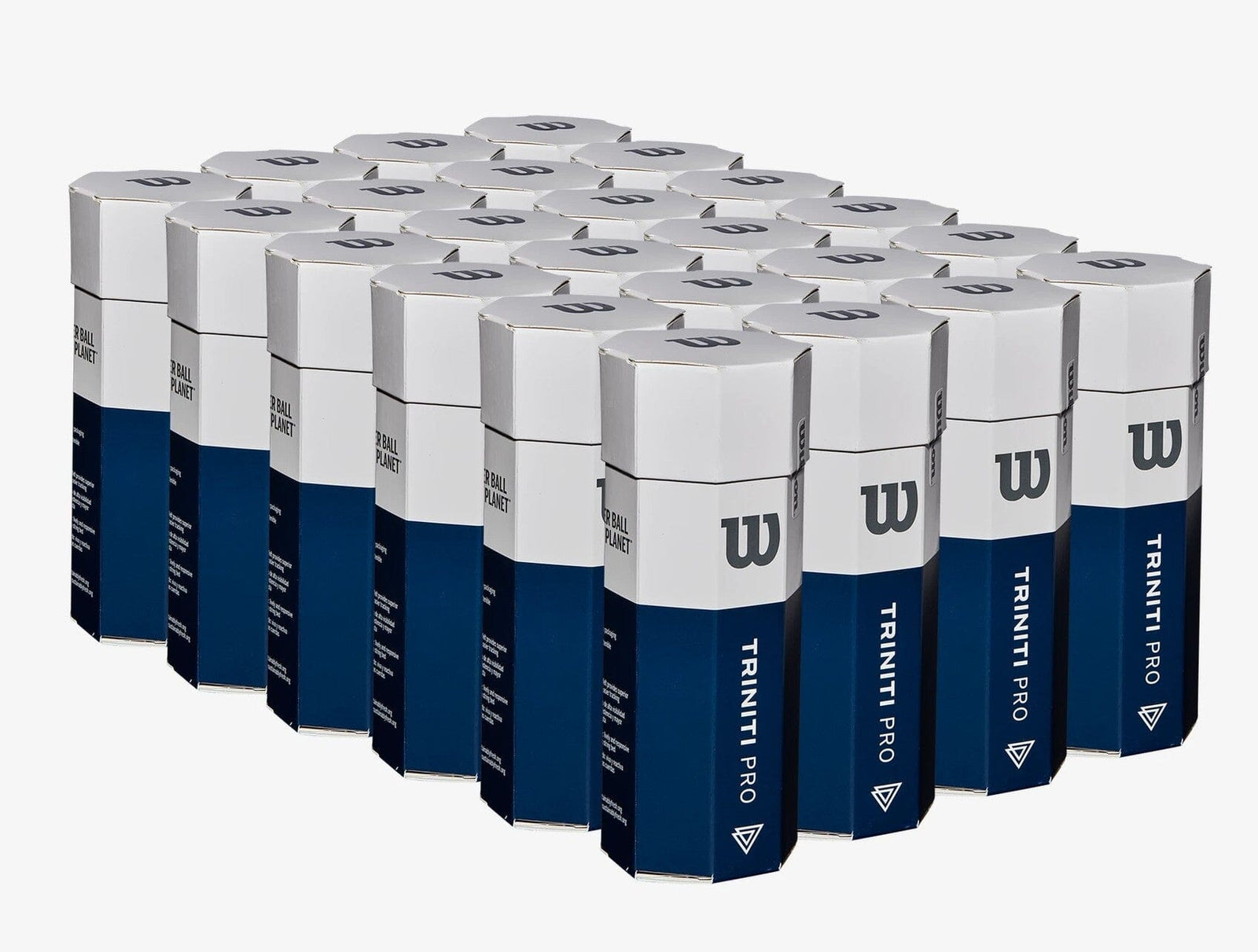 Wilson Trinity Pro Yellow All Court Tennis Balls case of 24 - 3 Ball Tubes (72 balls) Tennis balls Wilson 