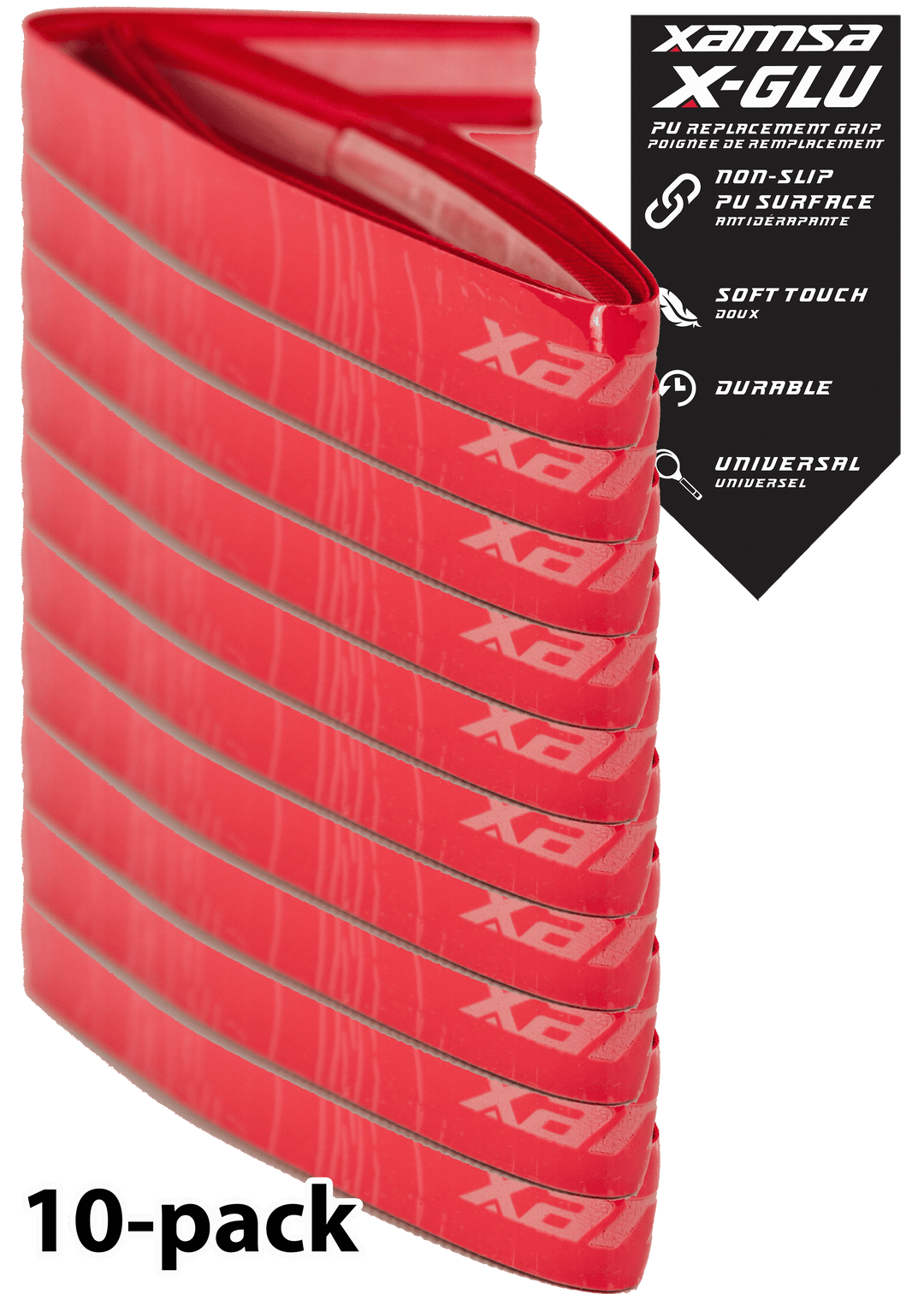 Xamsa X-GLU Replacement Grip Grips Xamsa Red 10-pack 