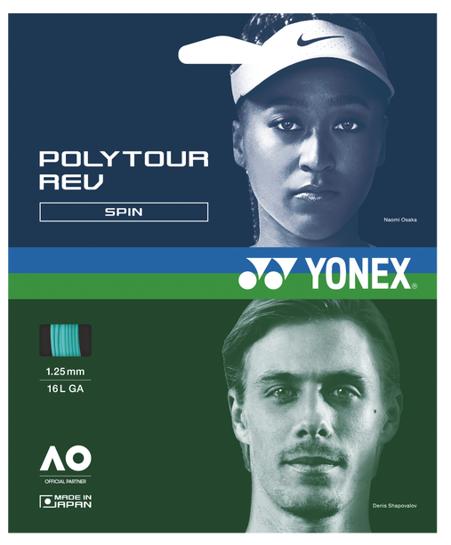 Cordage Yonex Poly Tour Rev 125 16Lg Tennis 12M