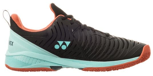 Yonex Power Cushion Sonicage 3 Unisex Tennis Clay Court Shoe Black/Sky Blue Men's Tennis Shoes Yonex 