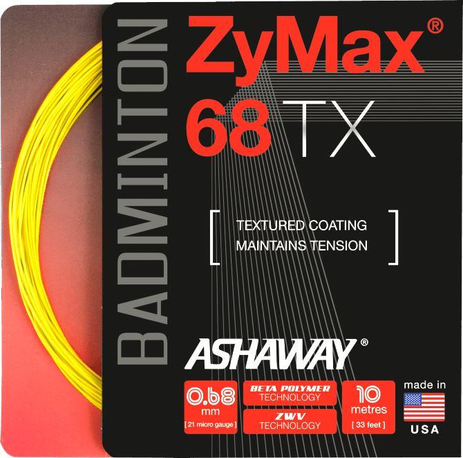 Ashaway ZyMax 68 TX Yellow Badminton String Set 10m Badminton Strings Ashaway 