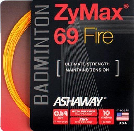 Ashaway ZyMax 69 Fire Orange Badminton String Set 10m Badminton Strings Ashaway 