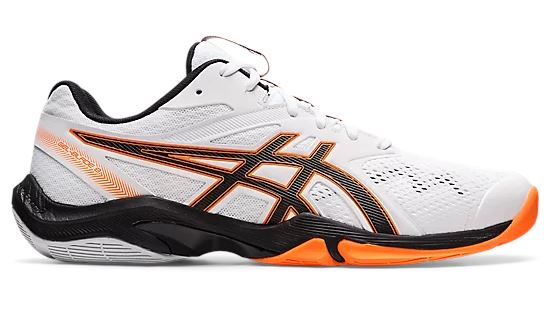Asics Gel-Blade 8 Men's Court Shoe White/Black/Orange 1071A066-100 Women's Court Shoes Asics 